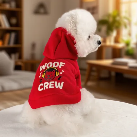 Sweat à Capuche pour Chien d'Automne Hiver Chaud Confortable en Polyester pour Petits Chiens Chats Chiot Vêtements Décontractés Imprimés