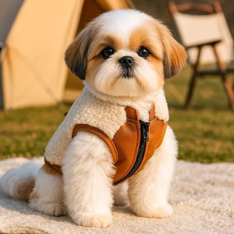 Warme Huisdier Sherpa Lamswol Vest Met PU Leer Zak Patchwork Hond Kat Verdikte Winterjas Outdoor Lijn D-Ring Jas