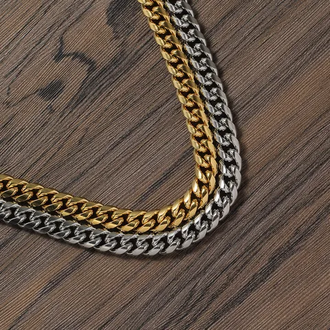 Stainless Steel Hip Hop Cuban Link Bracelet Gold Silver Tone Thick Streetwear Chain Jewelry For Men Women