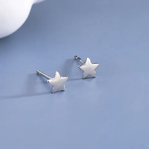 925 Sterling Zilveren Ster Oorknopjes Voor Vrouwen Minimalistische Vijfpuntige Ster Kleine Oorbellen Goud Zilver Rozegoud Vergulde Mode Sieraden Cadeau