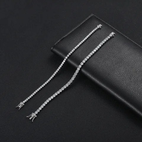 925 Sterlingsilber Tennis Armband Für Herren Damen Hip Hop Zirkonia Mikro Eingelegt Kette Link Armband Schmuck