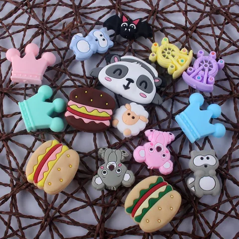 Food Grade Silicone Cartoon Koala Animal Teether Beads For DIY Baby Pacifier Chain Teething Relief Jewelry Accessories