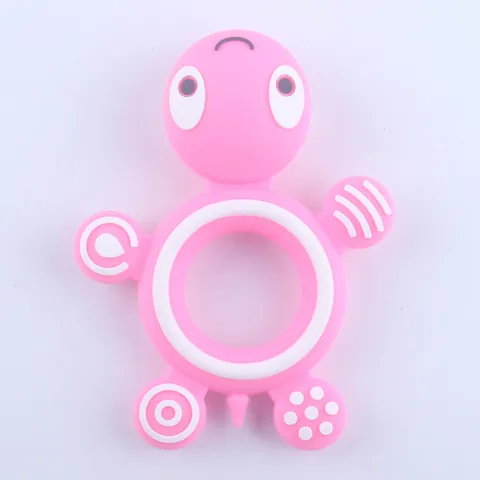 Silicone Turtle Baby Teether Toy For Infants 3 Months Plus BPA Free Soothing Molar Stick Textured Grip Sensory Toy