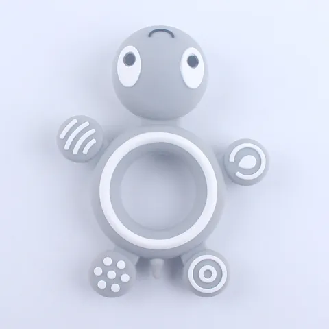 Silicone Turtle Baby Teether Toy For Infants 3 Months Plus BPA Free Soothing Molar Stick Textured Grip Sensory Toy