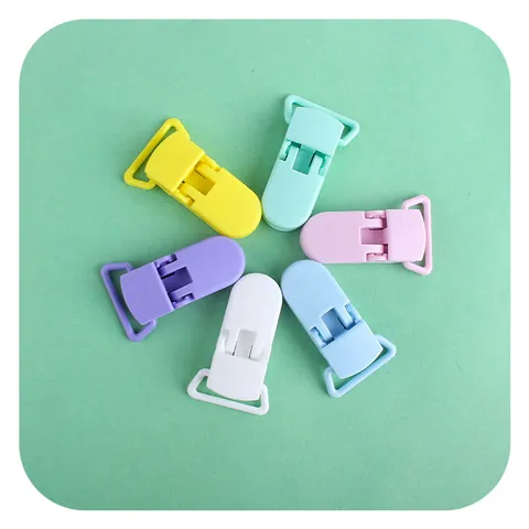 Clip per Ciuccio per Bambini Fai da Te Supporti per Catena per Ciuccio in Plastica Clip per Bretelle Anticaduta Multiuso per Catene per Massaggiagengive Accessori Artigianali