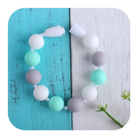 Collana E Bracciale Per Dentizione In Silicone A Forma Di Rosa Senza BPA Giocattolo Sensoriale Per Neonati Mamme Gioielli