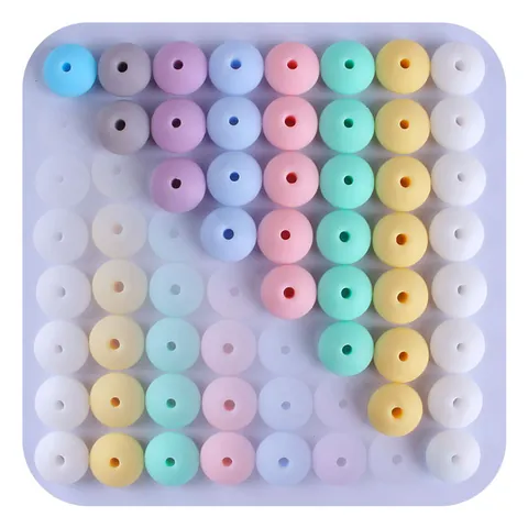 Food Grade Silicone Abacus Beads DIY Jewelry Making For Baby Teething Pacifier Chains Bracelets Handmade Accessories