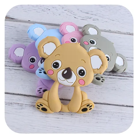 Baby Koala Silicone Teether Food Grade BPA Free Teething Toy For Infants Toddlers Gum Pain Relief Molar Rod Chew Toy