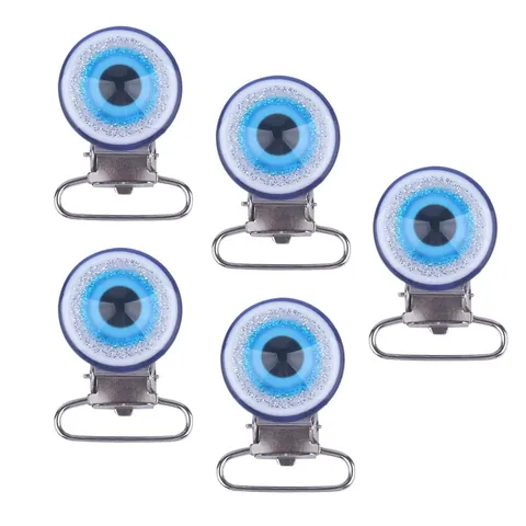 Boze Oog Baby Speenclip Voor DIY Speenketting Maken Metaal Hars Blauw Wit Etnische Stijl Baby Accessoire Decoratie
