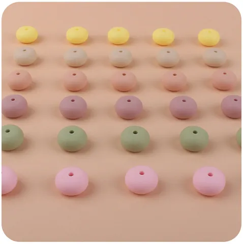 Siliconen Abacus Kralen Voor Baby Tandjes DIY Speenkoord Ketting Accessoires Meerkleurige Food Grade Kralen Sieraden Maken Benodigdheden