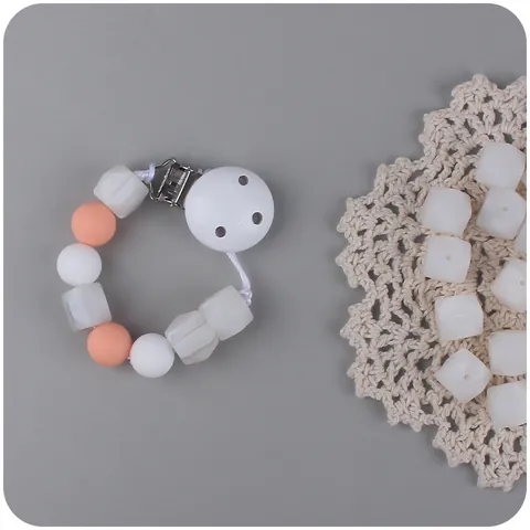 Octagonal Silicone Beads Marble Pattern Food Grade Baby Teether Toy DIY Pacifier Chain Necklace Accessories Jewelry Making