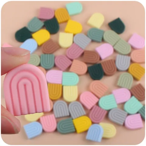 Rainbow Silicone Teether Beads Cartoon Arch Shape Beads For DIY Pacifier Chains Baby Molar Relief Jewelry Making Material