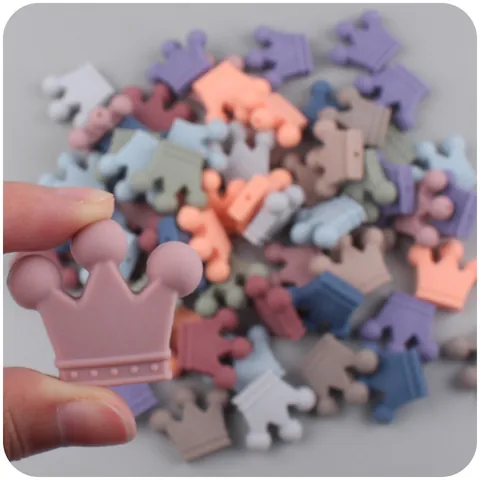 Perline in Silicone a Forma di Corona Silicone Alimentare Senza BPA Perline per Dentizione Accessori Fai da Te per Catenelle Portaciuccio