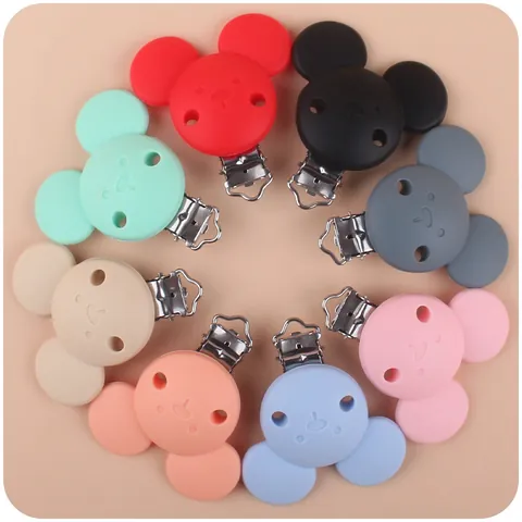 Cartoon Silikon Baby Schnullerclip Maus Form Schnullerhalter Anti Drop Kette Verbinder Für Kleinkinder Säugling Zubehör