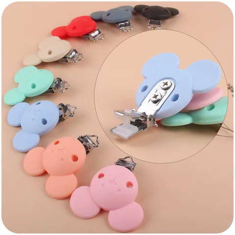 Cartoon Silikon Baby Schnullerclip Maus Form Schnullerhalter Anti Drop Kette Verbinder Für Kleinkinder Säugling Zubehör
