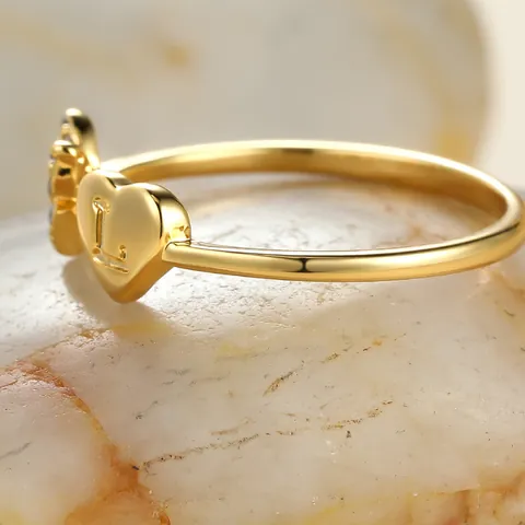 Mode Koperen Vlinder Hart 26 Beginletter Open Ring Strass Ingelegd Verstelbare Vingerring Sieraden Voor Vrouwen Cadeau