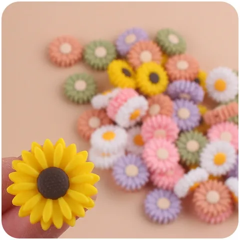 Cartoon Daisy Sunflower Silicone Beads For DIY Pacifier Chain Baby Teether Bracelet Accessories Handmade Teething Toys Beads