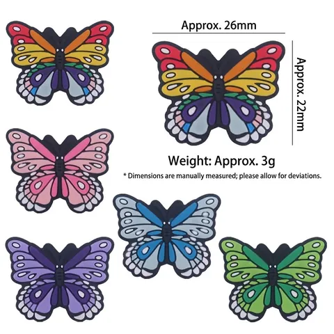 Cartoon Butterfly Silicone Teether Beads BPA Free Silicone Beads For Baby Teething Pacifier Chain DIY Jewelry Making Accessories