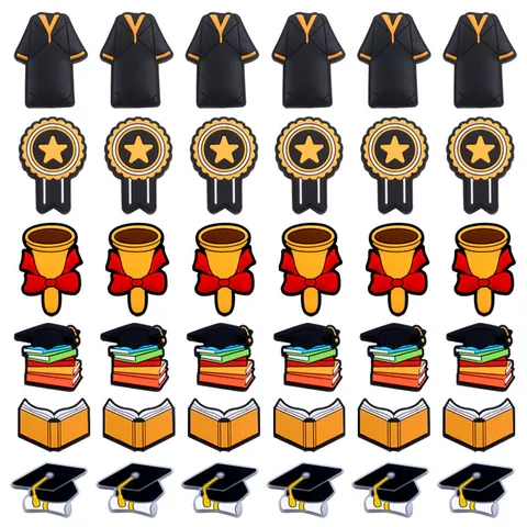Perles en Silicone Thème Graduation pour Anneau de Dentition Bébé Accessoires de Chaîne de Tétine DIY Mortier Livre Médaille Perles en Silicone pour Création de Bijoux