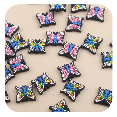 Butterfly Silicone Teether Beads DIY Necklace Bracelet Accessories Soft BPA Free Baby Teething Nursing Jewelry Making Supplies