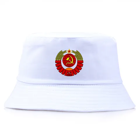 Sovjet-Unie Embleem CCCP Print Vissershoed Voor Mannen Vrouwen Katoen Zonbescherming Retro Russische Vissershoed Outdoor Casual Hoofddeksel