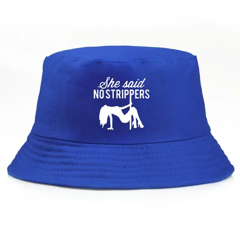 Unisex Βαμβακερό Καπέλο Bucket Με Χιουμοριστική Εκτύπωση Σχέδιο She Said No Strippers Σκίαστρο Καπέλο Ψαρά Πάρτι