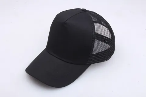 Breathable Mesh Baseball Cap Adjustable Trucker Hat For Men Women Cotton Twill Solid Color Sun Protection Outdoor Headwear