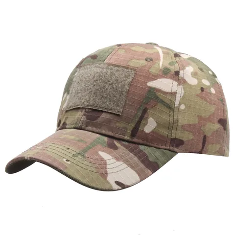 Gorra de Béisbol Táctica de Camuflaje Para Hombres Mujeres Ripstop Caza Militar Sombrero Con Panel de Velcro Ajustable