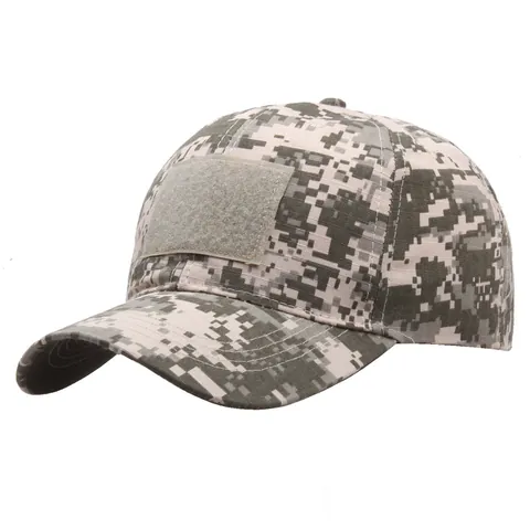 Gorra de Béisbol Táctica de Camuflaje Para Hombres Mujeres Ripstop Caza Militar Sombrero Con Panel de Velcro Ajustable