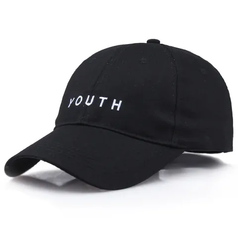 Unisex Casual Βαμβακερό Καπέλο Μπέιζμπολ Με Κέντημα Γραμμάτων YOUTH Ρυθμιζόμενο Καπέλο Ηλίου Με Κυρτό Γείσο Για Υπαίθρια Χρήση