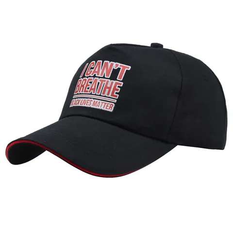 I Can't Breathe Black Lives Matter Slogan Baseballkappe Verstellbar Baumwolle Mesh Trucker Hat Casual Outdoor Sonnenhut