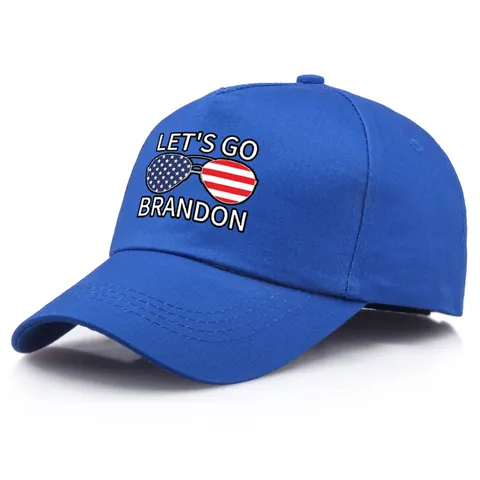 Unisex Cotton Baseball Cap Slogan Print American Flag Sunglasses Pattern Adjustable Sun Protection Outdoors Fashion Hat