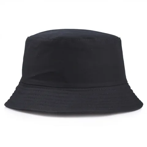 Unisex Cotton Solid Color Bucket Hat Flat Top Sun Shade Summer Outdoor Fisherman Hat For Men Women Casual Basin Cap