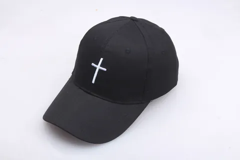Casquette de Baseball en Coton Brodé de Croix Pour Hommes Femmes Dad Hat Réglable Chapeau de Soleil Extérieur Mode