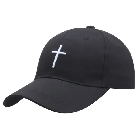 Casquette de Baseball en Coton Brodé de Croix Pour Hommes Femmes Dad Hat Réglable Chapeau de Soleil Extérieur Mode