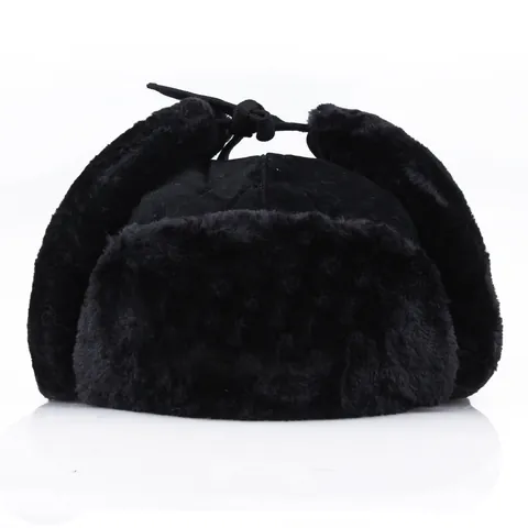 Russian Style Ushanka Trapper Hat Faux Fur Windproof Thermal Ear Flap Hat For Outdoor Winter Activities Men Women Snow Hat