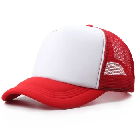 Unisex Breathable Mesh Trucker Hat Casual Color Block Baseball Cap For Men Women Outdoor Sun Protection Adjustable Snapback Hat