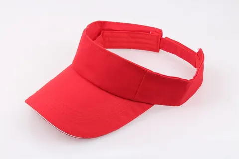 Cotton Sun Visor Hat For Men Women Adjustable Outdoor Sports Golf Tennis Running Cap Contrast Trim Breathable Sunshade Headwear