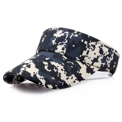 Visière de Soleil Réglable Extérieur Homme Femme Polyester Motif Camouflage Numérique Sport Tennis Golf Course Plage Casquette Protection UV