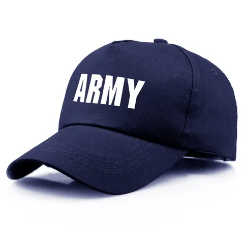Cotton ARMY Letter Printed Baseball Cap Adjustable Curved Brim Sun Hat For Men Women Outdoor Casual Sport Fashion Headwear