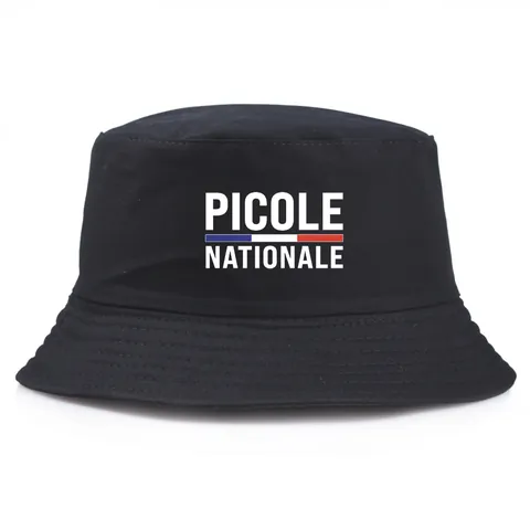 Unisex Cotton Bucket Hat Casual Letter Print Sun Protection Foldable Outdoor Fisherman Cap PICOLE NATIONALE Pattern Headwear
