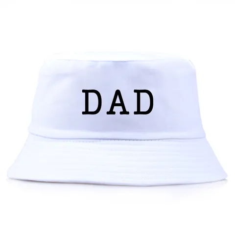Retro Katoenen Canvas Vissershoed Met DAD MOM Letteropdruk Voor Heren Dames Stelletjes Zonbescherming Zomer Street Style Hoed