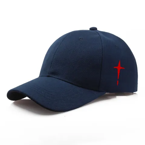 Adjustable Καπέλο Μπέιζμπολ από Βαμβάκι Unisex Με Τύπωμα Αστέρι Σταυρός Προστασία από τον Ήλιο Μόδα Casual Αθλητικό για Άνδρες Γυναίκες