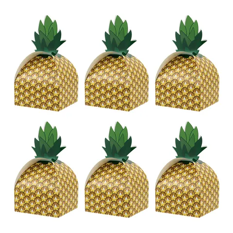 Scatole Regalo Creative per Caramelle a Forma di Ananas in Cartoncino Bianco per Bomboniere Matrimonio Festa Compleanno Confezione Forniture
