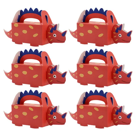 Cartoon Dinosaurier Papier Süßigkeitenbox Für Kinder Geburtstag Party Baby Dusche Geschenkbeutel Handheld Faltbare Verpackung