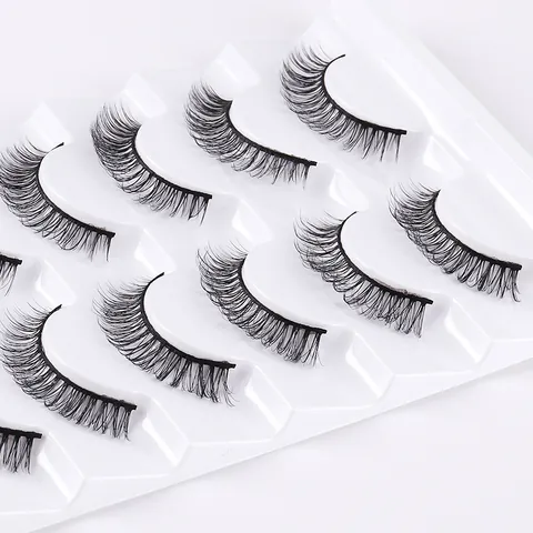6D Faux Mink False Eyelashes Natural Thick Curly Handmade Synthetic Fiber Eyelash Extension Eye Makeup Tools For Women