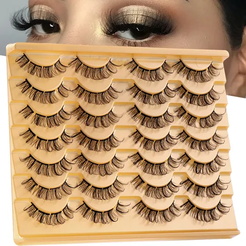 Faux Mink D Curl Segmented False Eyelashes Large Capacity DIY Cluster Lash Extension Natural Voluminous Dramatic Wispy Individual Eyelashes For Women Professional Makeup