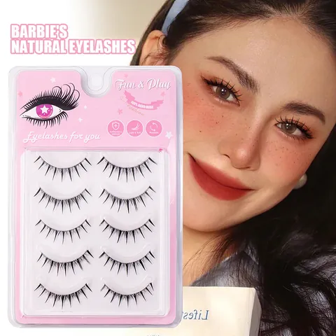 Airy Sunflower False Eyelashes Clustered Manga Eye Fairy Eyelashes Handmade Reusable Lightweight Natural False Lashes For Women
