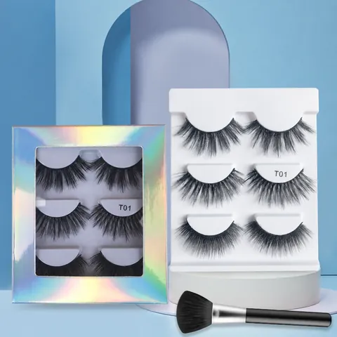 Ciglia Finte 6D Naturali e Folte Confezione Laser Fatte a Mano in Pelo di Visone Sintetico Extension Ciglia Lunghe Donna Trucco