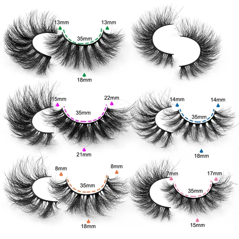 Dramatic Faux Mink False Eyelashes Thick Fluffy 3D Messy Volume Wispy Black Lashes For Party Wedding Women Eye Makeup